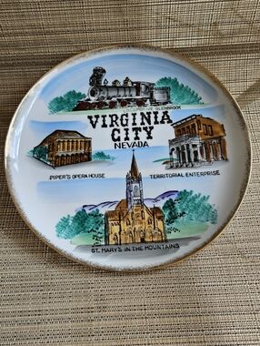 Virginia City Nevada Souvenir Decorative Plate - Scenic Landmarks